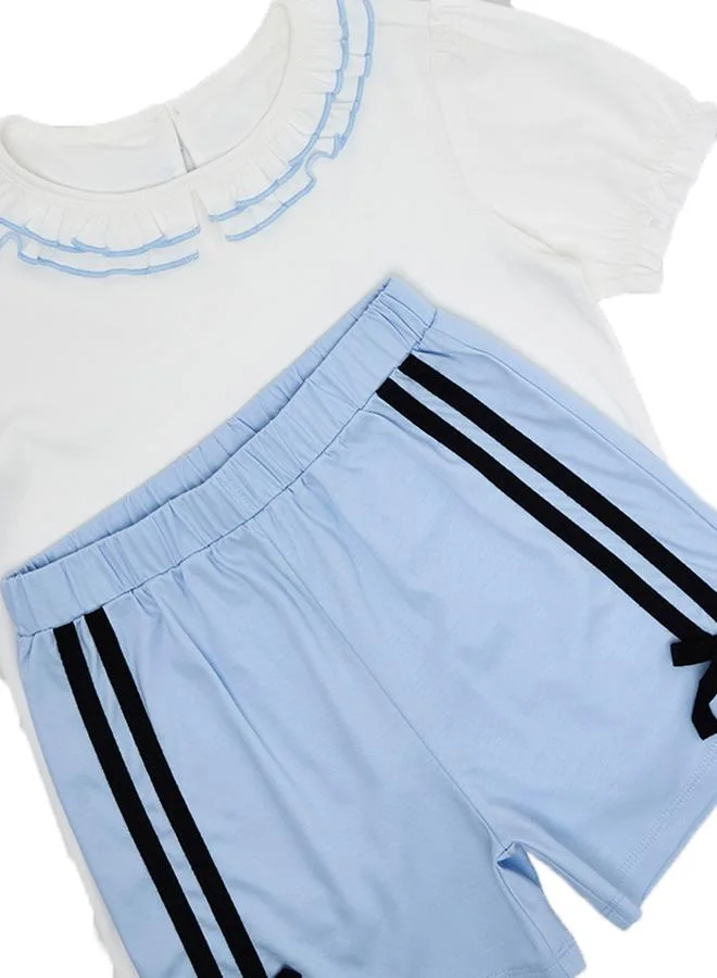 Babies & More Babies & More Toddler Girls Green Short Sleeve Collar Short Set