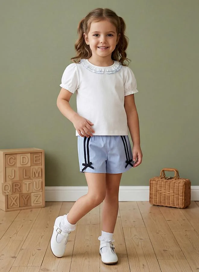 Babies & More Babies & More Toddler Girls Green Short Sleeve Collar Short Set