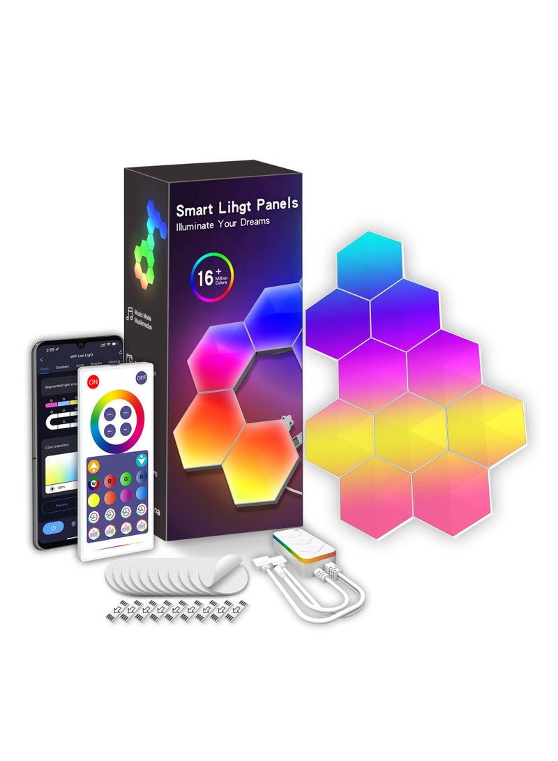 Arabest إضاءة محيطة للألعاب، لوحة إضاءة ذكية غريبة خلفية حائط إضاءة كمية، جهاز تحكم عن بعد لشمعدان غرفة النوم على شكل خلية نحل - Image 1