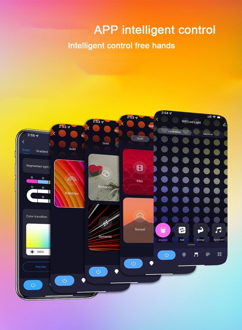 Arabest إضاءة محيطة للألعاب، لوحة إضاءة ذكية غريبة خلفية حائط إضاءة كمية، جهاز تحكم عن بعد لشمعدان غرفة النوم على شكل خلية نحل - Image 3