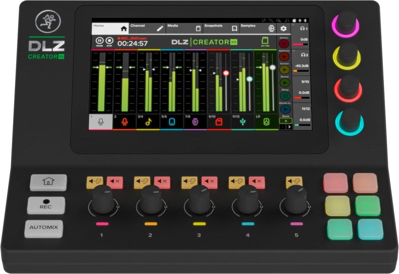 Mackie DLZ Creator XS Adaptive Digital Mixer for Podcasting, Streaming and YouTube with User Modes, Mix Agent Technology, Auto Mix, Onyx80 Mic Preamps - Image 1