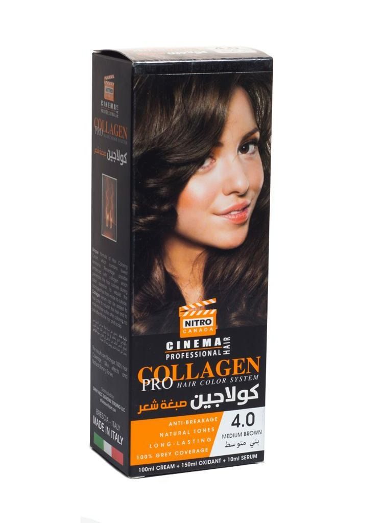 نيترو كندا كولاجين صبغة شعر لون بني متوسط 4.0 - Image 1