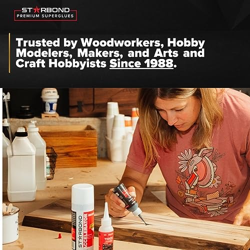 Starbond Premium Grade Cyanoacrylate (CA) Medium Super Glue by Starbond - 16 oz. Complete Refill KIT (453g) - with Extra Bottles, Caps, Microtips - for Woodturning, Pen Turning, Hobby, Lapidary, Acrylic Nails - Image 4