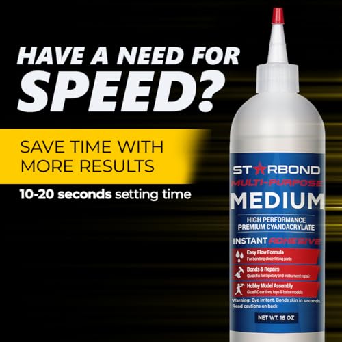 Starbond Premium Grade Cyanoacrylate (CA) Medium Super Glue by Starbond - 16 oz. Complete Refill KIT (453g) - with Extra Bottles, Caps, Microtips - for Woodturning, Pen Turning, Hobby, Lapidary, Acrylic Nails - Image 3