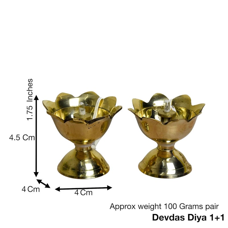NEETU ARTS NEETU ARTS Pure Brass LED Bulb Light Lotus Design Electric Diya Deep Deepak for Pooja Home Temple Decor 175 inches 100 gm  - Image 5