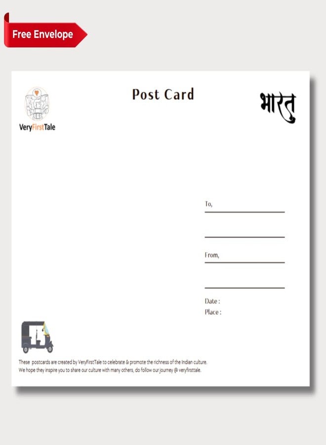 VERYFIRSTTALE India Postcards | Famous Monuments of India Assorted Collection | Pack of 12 | Indian Souveniers | Premium Glossy - 350 GSM | Free Envelopes | 14 cms x 10.7 cms | Postcards of India - Image 5
