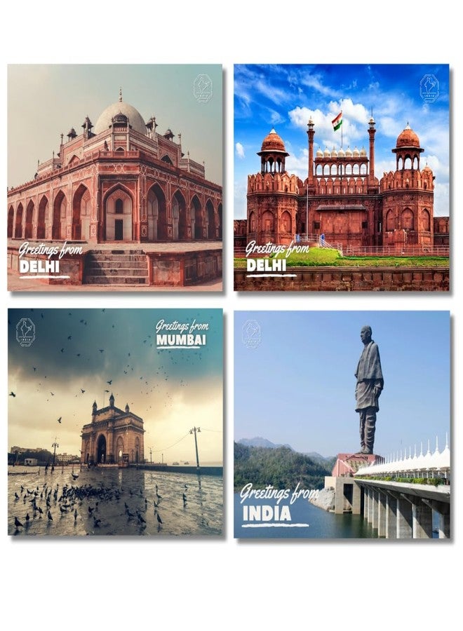 VERYFIRSTTALE India Postcards | Famous Monuments of India Assorted Collection | Pack of 12 | Indian Souveniers | Premium Glossy - 350 GSM | Free Envelopes | 14 cms x 10.7 cms | Postcards of India - Image 2