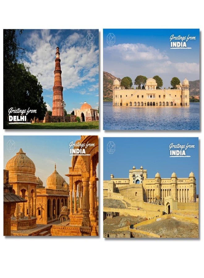 VERYFIRSTTALE India Postcards | Famous Monuments of India Assorted Collection | Pack of 12 | Indian Souveniers | Premium Glossy - 350 GSM | Free Envelopes | 14 cms x 10.7 cms | Postcards of India - Image 3