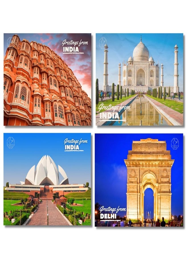 VERYFIRSTTALE India Postcards | Famous Monuments of India Assorted Collection | Pack of 12 | Indian Souveniers | Premium Glossy - 350 GSM | Free Envelopes | 14 cms x 10.7 cms | Postcards of India - Image 1