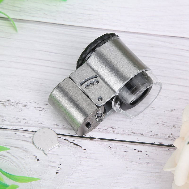 50X Microscope Magnifier Mini Portable with LED Currency Detecting Light for Jewelry Appraisal - Image 5