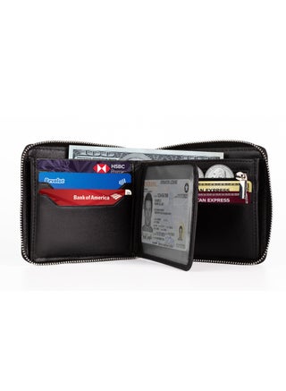محفظة بسحاب للرجال جلد أصلي ثنائي الطي حامل بطاقات متعدد Rfid أسود محمي - pzsku/Z8E9CB945C6362BC405CFZ/45/1746229614/c446d007-9a4d-4c11-91da-7feed5782b4c
