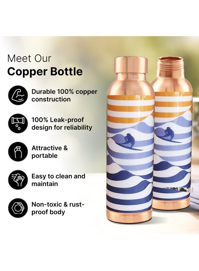 UMAI Copper Water Bottle 950ml | Detox Water Bottle- Immunity Enhancing | Copper Bottle For Office/Home/Gym | Eco Friendly And Leakproof | Non-Toxic And BPA Free Water Bottle For Kids - Image 2