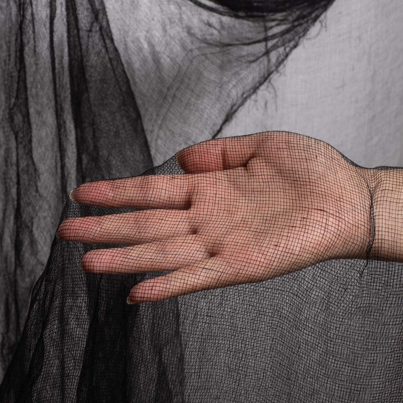 Whaline قماش مخيف وردي من واهلين للهالوين 276 × 87 بوصة زينة مخيفة باللون الوردي الساخن لمستلزمات الحفلات في المنازل المسكونة، زينة داخلية وخارجية - Image 2