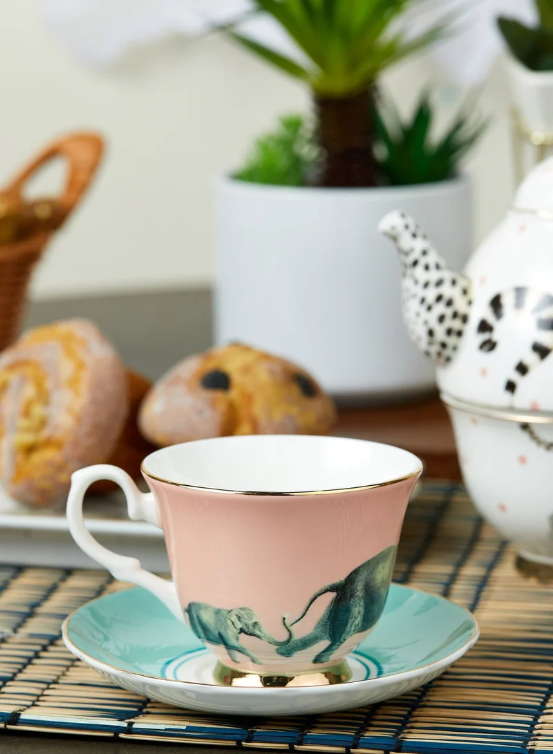 YVONNE ELLEN Teacup & Saucer Elephant