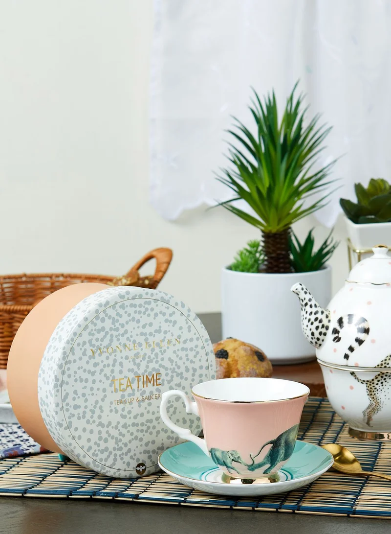 YVONNE ELLEN Teacup & Saucer Elephant