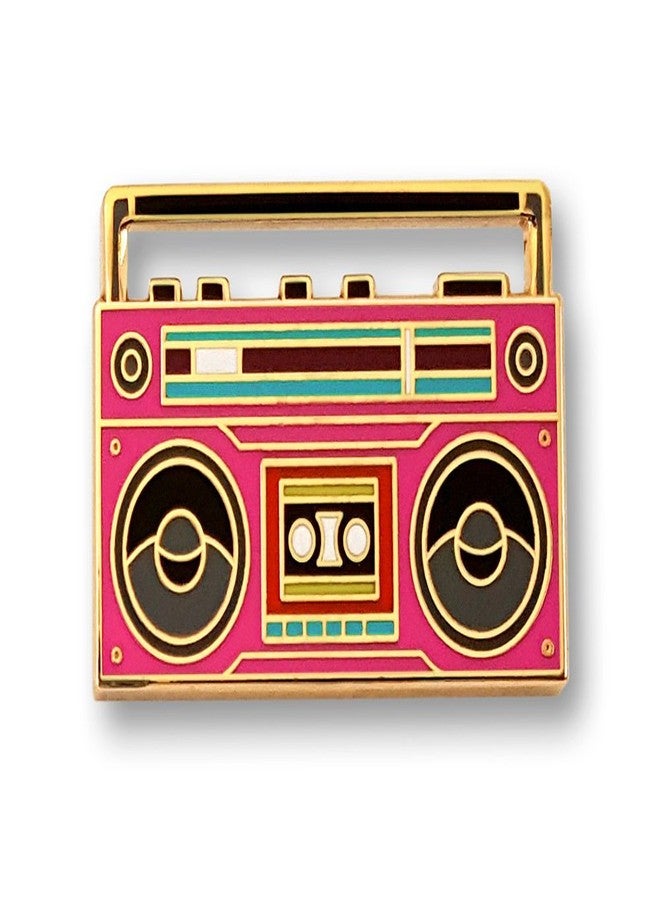 بنسانتي Pinsanity Retro Boombox دبوس طية صدر السترة من المينا - Image 1