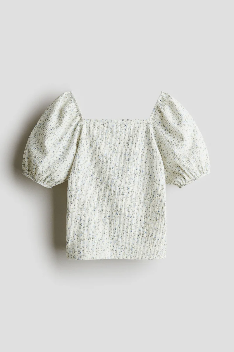 H&M Puff-sleeve top