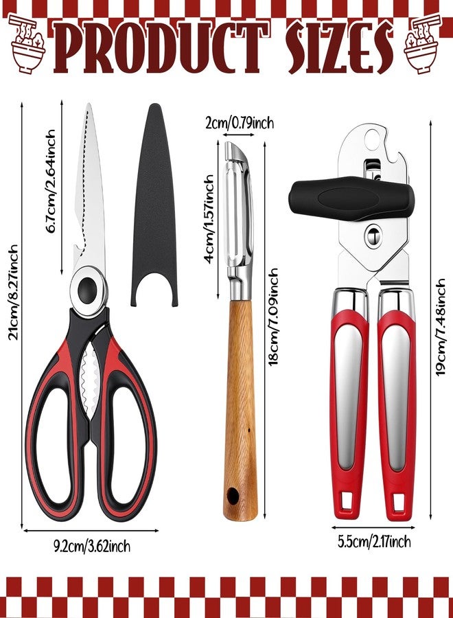 Leriton Left Handed Kitchen Scissors Shears Can Opener and Peeler Set Left Handed Kitchen Tools Utensils for Adults Women Men - Image 2
