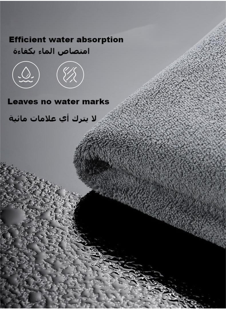 Audi - Car Care Car Wash Towel Absorbent Clean and Dry Coral Velvet Suede Double Sided Thickened Audi Special 2 Pack - Image 1