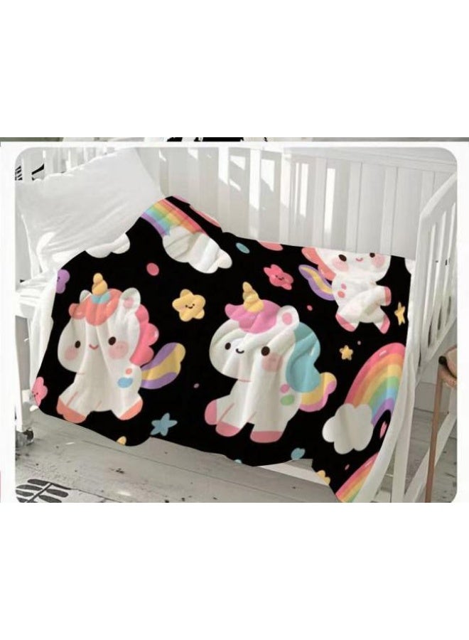 عام بطانية رقيقة من الفانيلا الكرتونية للأطفال أو الطلاب (دافئة ومريحة ومناسبة للنوم والألعاب) 100 سم * 150 سم - 804 - Image 3