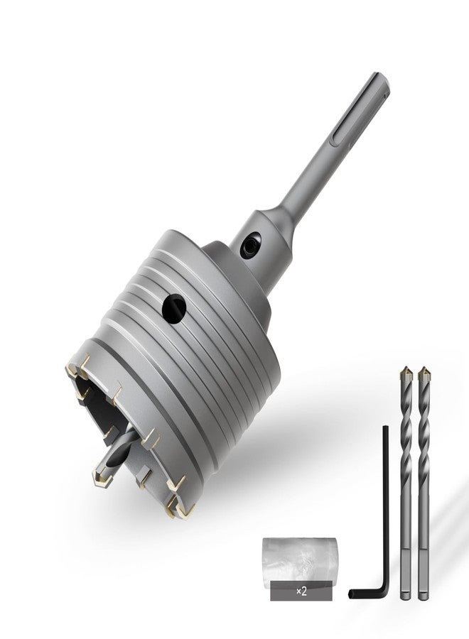CSOOM Concrete Hole Saw 2-31/32" (68mm) with 220mm SDS Plus Shank Connecting Rod, Carbide Cement Hole Saw for Concrete Cement, Brick Wall Stone - Image 1