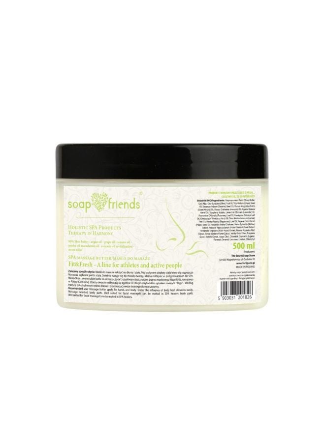 Soap&Friends SPA Massage Butter Fit & Fresh | 500ml – Revitalizing & Warming Butter for Active Lifestyles