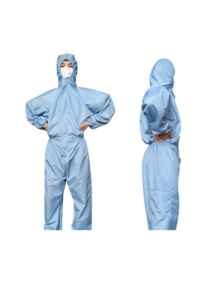 klarako 2PCS Reusable Protective Overall with Long Sleeves Zip Closure Safety Clothing Outdoor Indoor Wearing Size XL (Blue) - Image 2