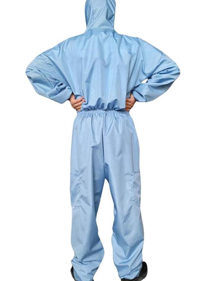 klarako 2PCS Reusable Protective Overall with Long Sleeves Zip Closure Safety Clothing Outdoor Indoor Wearing Size XL (Blue) - Image 3