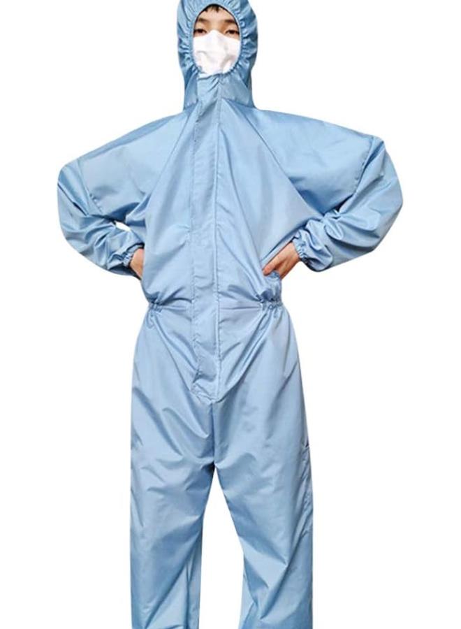 klarako 2PCS Reusable Protective Overall with Long Sleeves Zip Closure Safety Clothing Outdoor Indoor Wearing Size XL (Blue) - Image 1