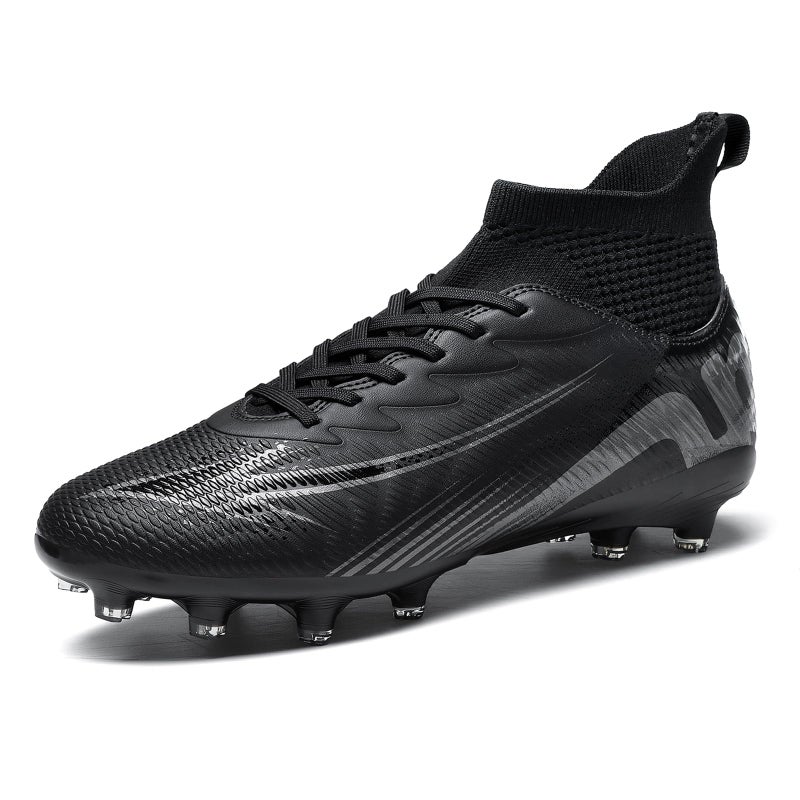 Up run Soccer Cleats for Mens Womens High Tops Lace Up Unisex Football Shoes Indoor Turf Soccer Shoes AG FG TF for Beginners to Advanced Players - Image 1