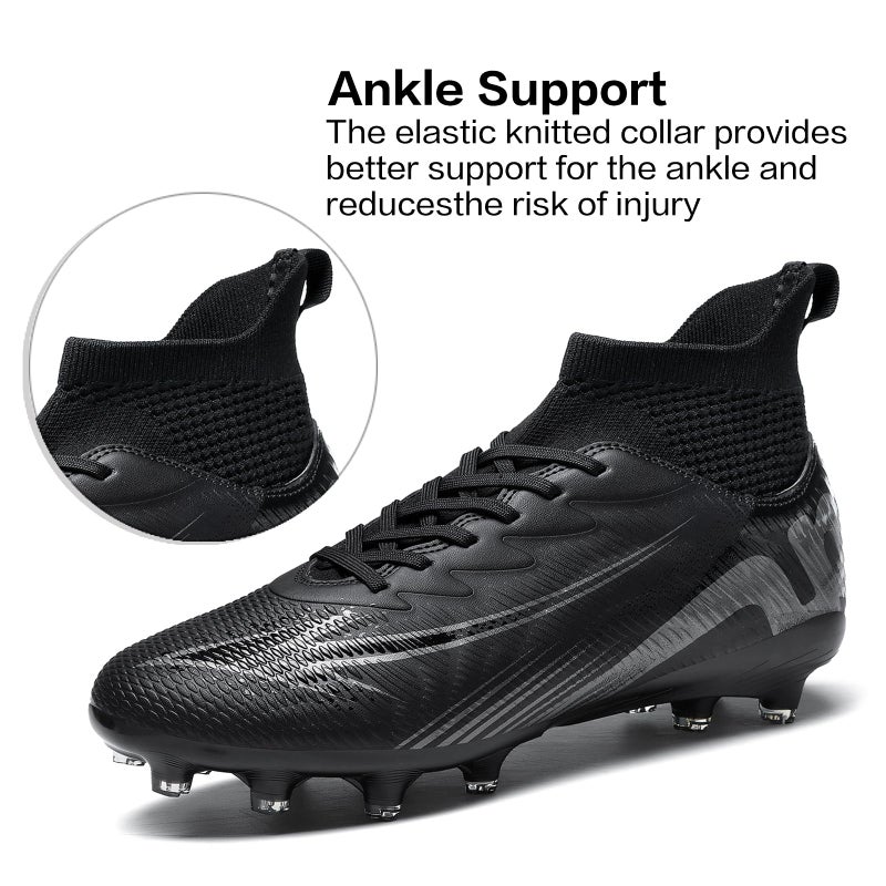 Up run Soccer Cleats for Mens Womens High Tops Lace Up Unisex Football Shoes Indoor Turf Soccer Shoes AG FG TF for Beginners to Advanced Players - Image 5