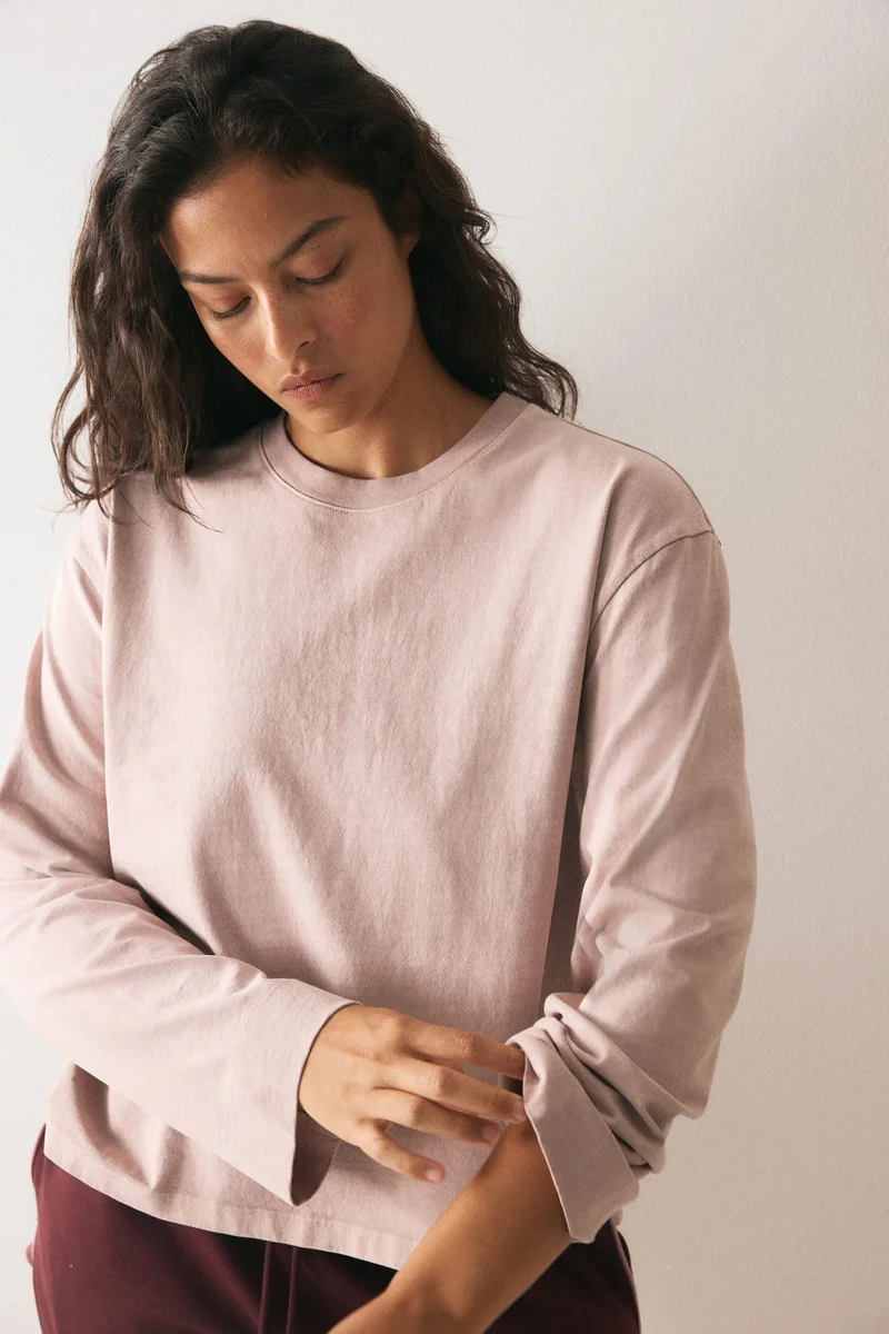 H&M Washed-look cotton top