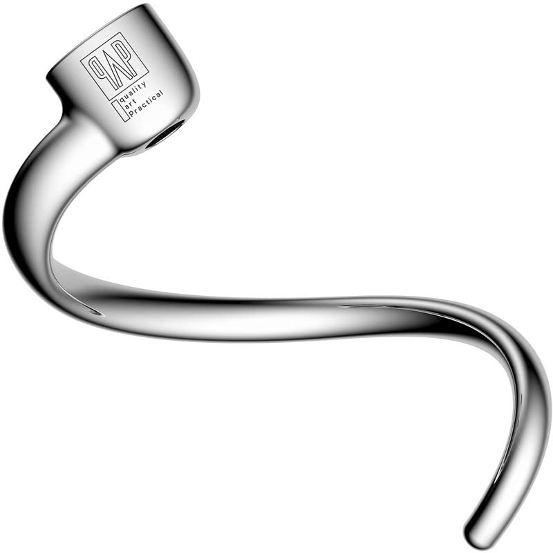 qAp quality art Practical qAp quality art Practical Stainless Steel Spiral Dough Hook Replacement for KitchenAid 5Plus  6QT BowlLift Stand Mixers Rustproof  Easy Clean Efficient Kneading for Bread Pizza Pasta Cookies 