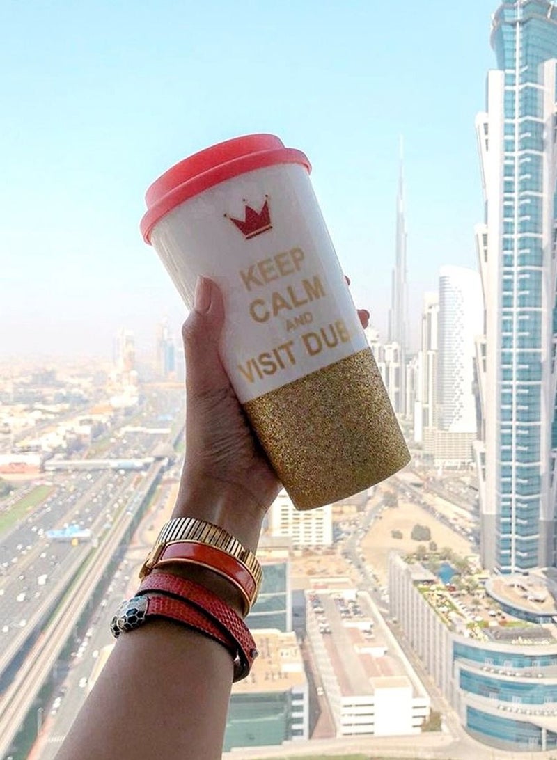 سلة كوب بتصميم مميز مستوحى من (دبي) بفصوص لامعة وقلتر 16 اونصه - Image 3