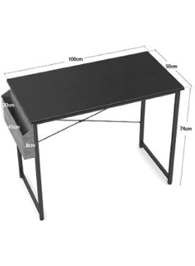 Computer Desk 80Cm Home Office Study Writing Table Modern Simple Laptop Table With Storage Bag 80X50Cm Black