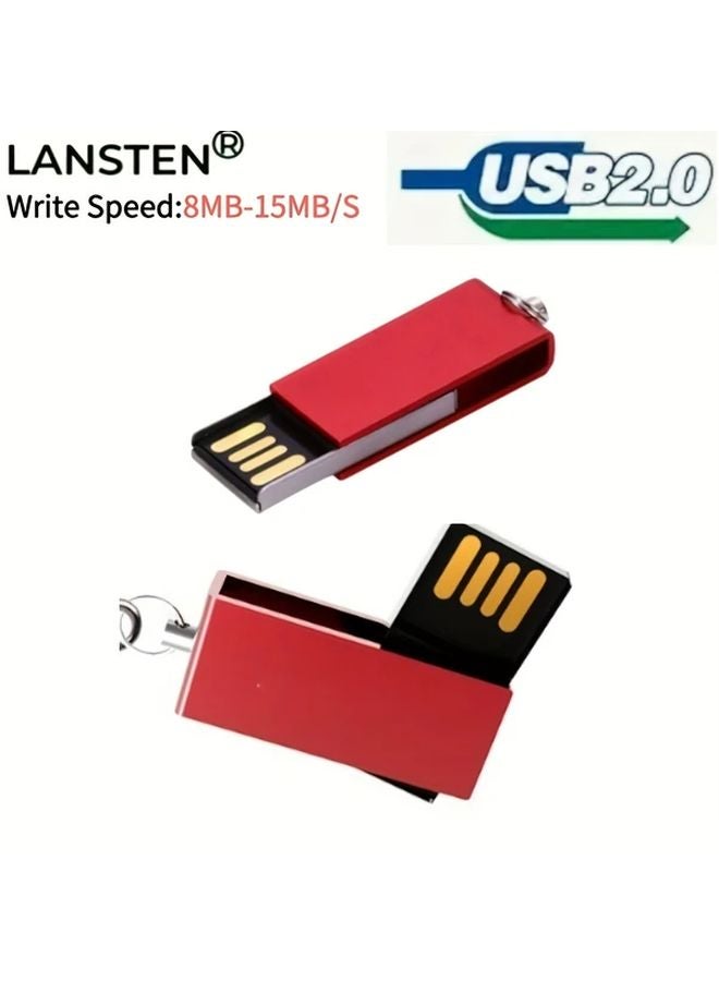 Lansten Rotating USB Flash Drive 32GB Keychain Storage Device With Secure Cap - Image 5