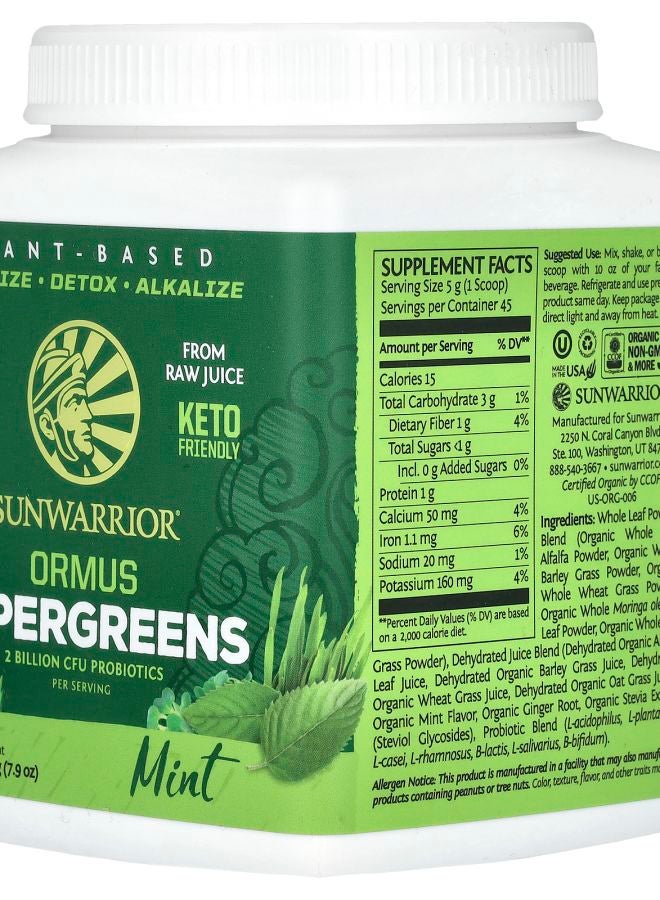 Sunwarrior Ormus Supergreens Mint 7.9 oz (225 g) - Image 2