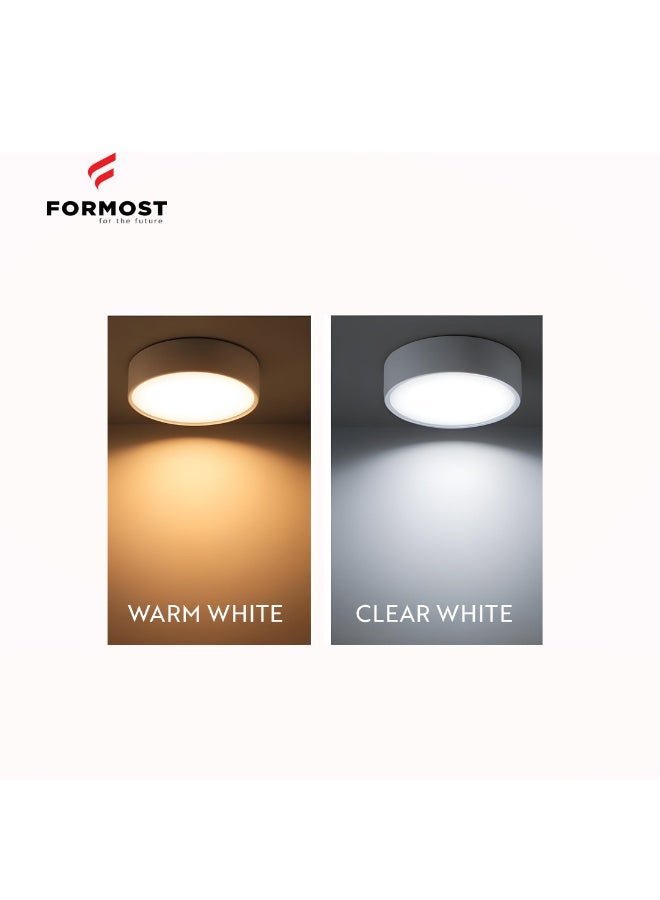 فورموست Formost 8W Round Slim LED Surface Panel Ceiling Light – Cool White | Up to 900 Lumens | 100 lm/W Energy Efficient | Aluminum Body | 4KV Surge Protection | Surface Mounted | 2 Years Warranty - Image 5