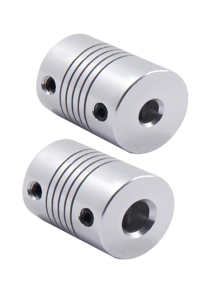 Yakumuz Flexible Couplings 5mm to 8mm (5pcs) Yakumuz Aluminum Alloy Joint Connector Compatible with NEMA 17 Stepper Motors, RepRap 3D Printer or CNC Machine, 3D Printer Accessories  - Image 3