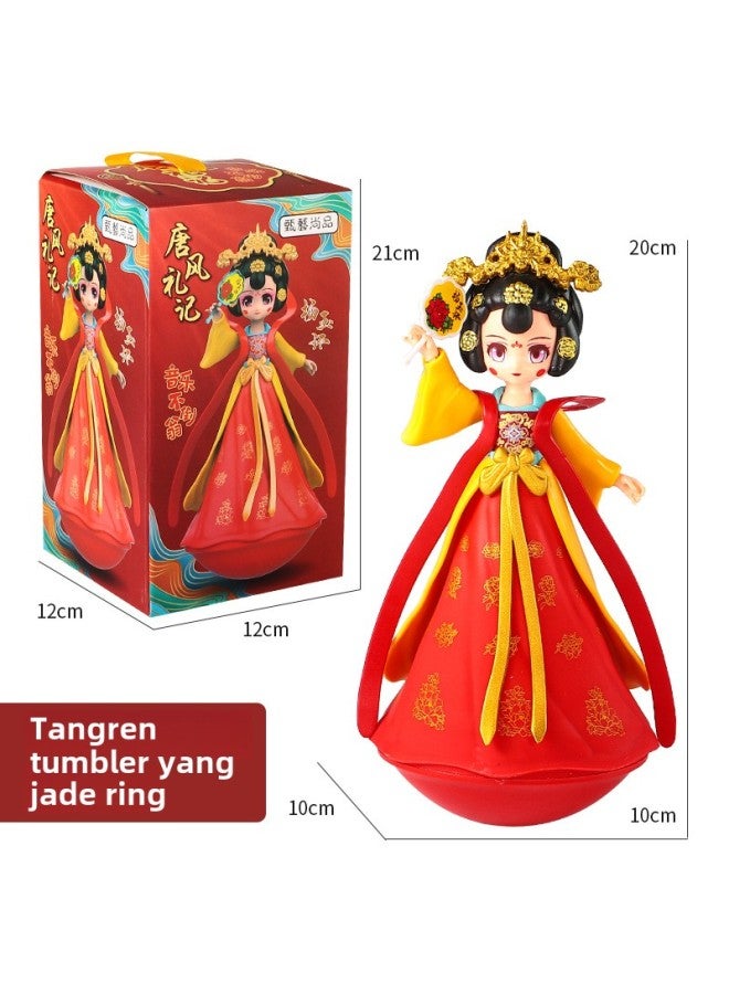 Tang Style Tumbler Ancient Four Beauties Xishi Mink Cicada Music Tumbler Xi'an Tourist Souvenir Desktop Decoration-Specifications:Tang Ren Music Tumbler-Yang Yuhuan - Image 1