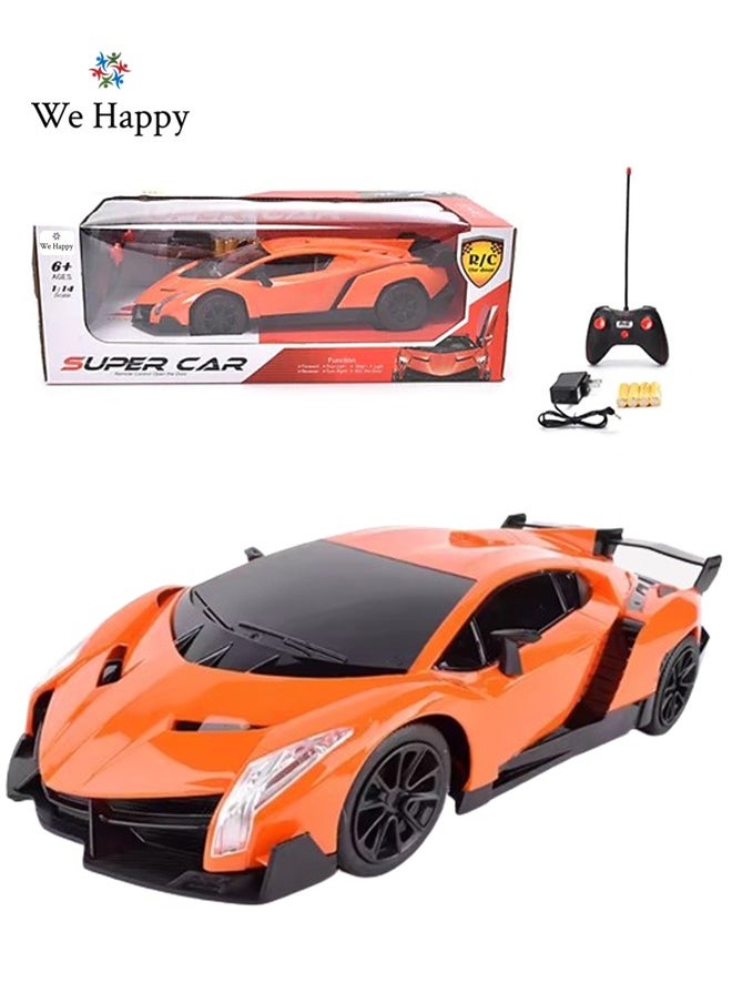We Happy We Happy 1:14 Remote Control Car Toy Super RC Racing Sports Car for Kids, Comes in Assorted Patterns  - Image 1