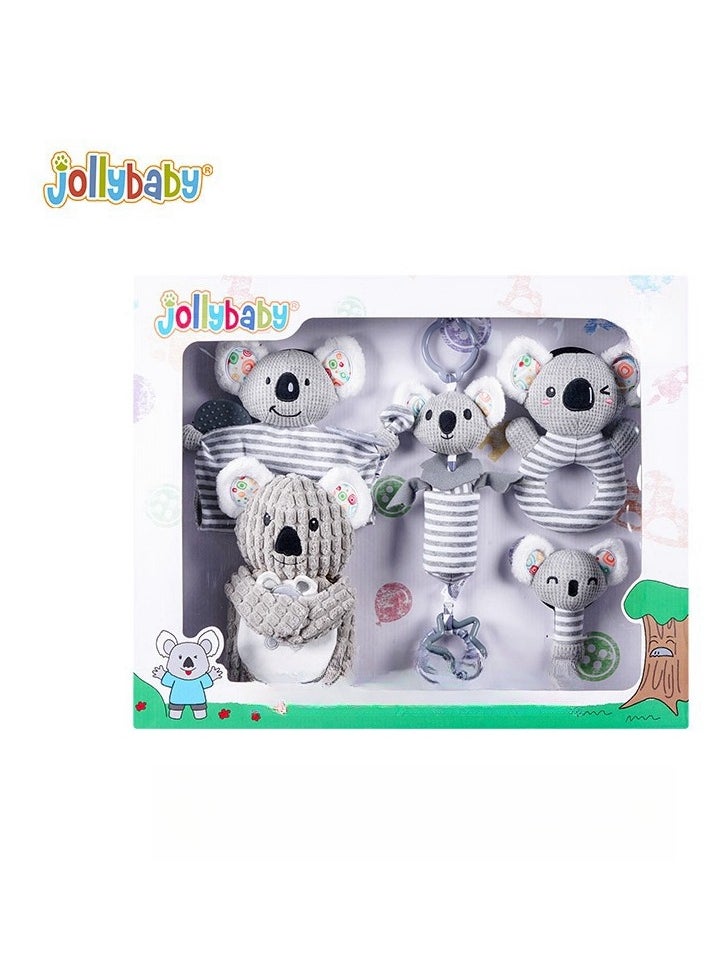 Jollybaby Baby Soothing Set - Newborn Gift Box Soothing Towel - Ringing Pendant Cloth Book Puzzle Toy  - Image 1
