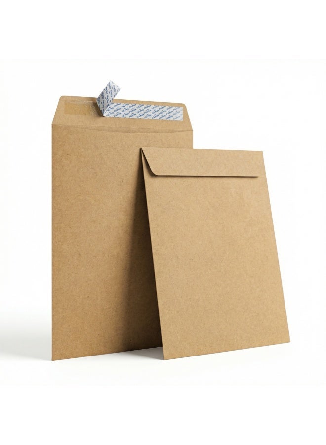 Dolphin A4 Brown Envelopes 9 × 12.75 Inch, 90 GSM Self-Sealing Mailing Envelopes, Pack of 50, Made in Malaysia brown - Image 1