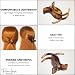 Parcelona French 3 Teeth Savana and Tortoise Shell Set of 2 Fish Style Ponytail Holder Strong Grip Jaw Hair Claw Clip Clamps - Image 3