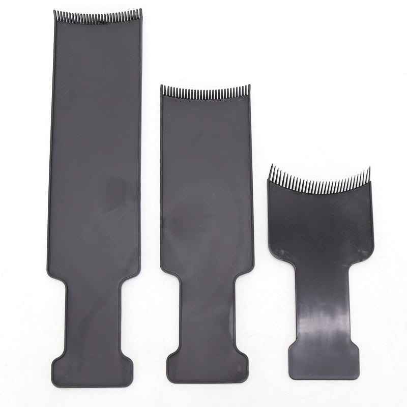 BTWTRY 6pcs Balayage Board and Brush Kit, 3pcs Balayage Highlighting Board with Teeth and 3pcs Hair Coloring Brush Flat Top Comb Board for Hair Coloring Dyeing DIY Hairdressing Tint Tool (6pcs) - Image 2