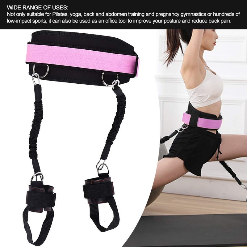 woobles Bounce Trainer Training Device Leg Strength Vertical Jump Trainer Freedom Combination Equipment, Vertical Jumping Trainer Jump Resistance Bands System Horizontal Leaping Fitness(pink) - Image 3