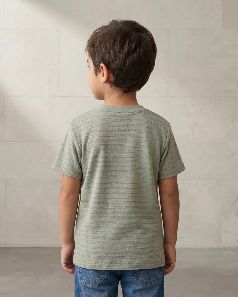 Redtag Boys Green Printed T-Shirt