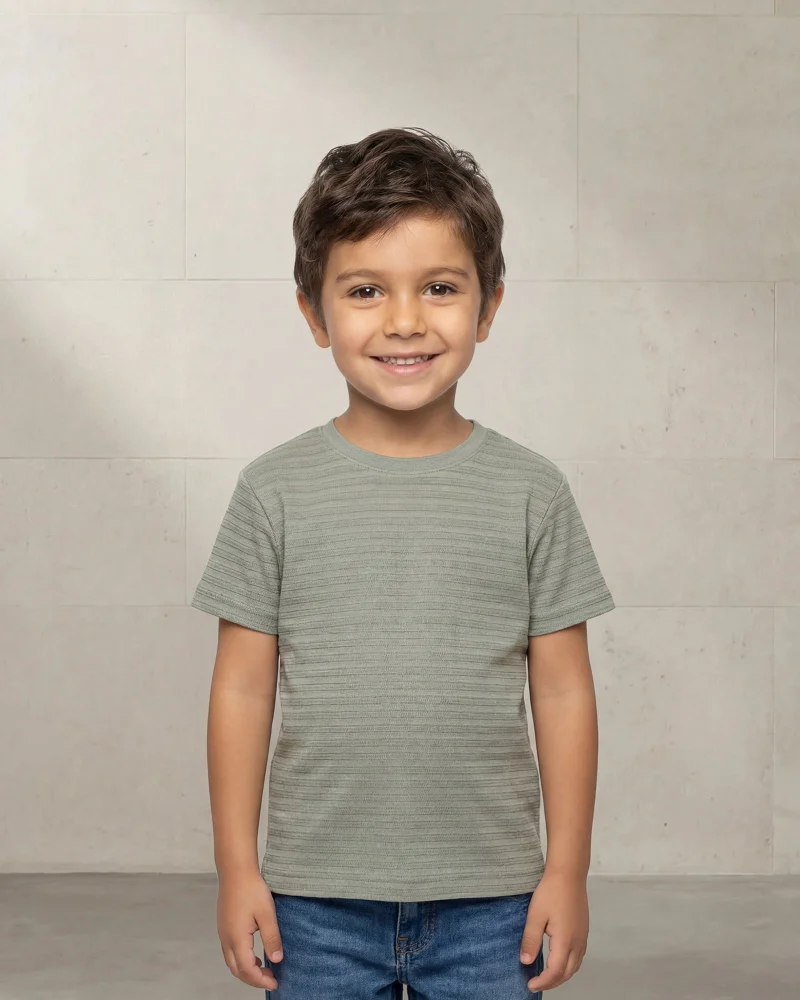 Redtag Boys Green Printed T-Shirt