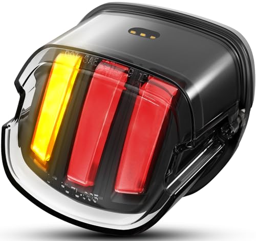 AUDEXEN LED Strobe Brake Tail Light Rear Turn Signals Motorcycle Taillights Compatible with Harley Dyna Sportster Road King Fatboy Electra Glide Heritage Softail Touring - Image 1