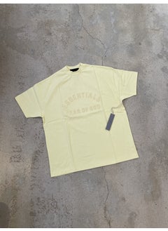 FOG ESSENTIALS Curved Print Heavyweight Tee Spring Garden Yellow